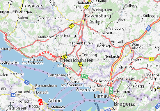 Karte Stadtplan Tettnang