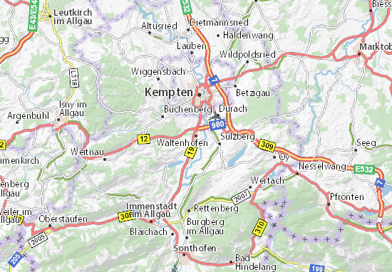Karte Stadtplan Waltenhofen