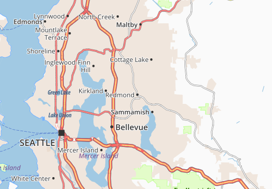Karte Stadtplan Redmond