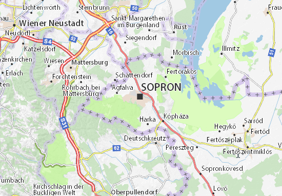 Karte Stadtplan Sopron