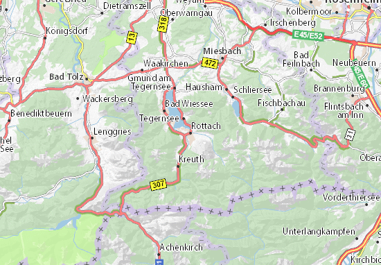 Karte Stadtplan Rottach