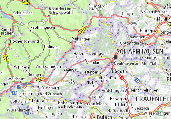Karte Stadtplan Neunkirch