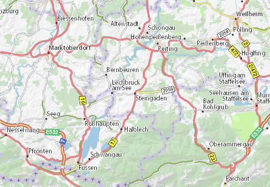 Mapa Steingaden