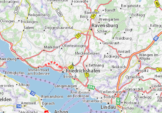 Karte Stadtplan Meckenbeuren