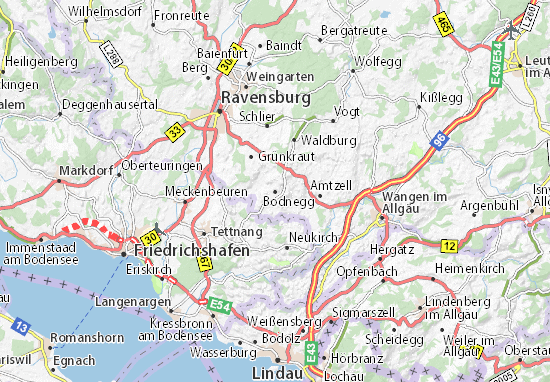Karte Stadtplan Bodnegg