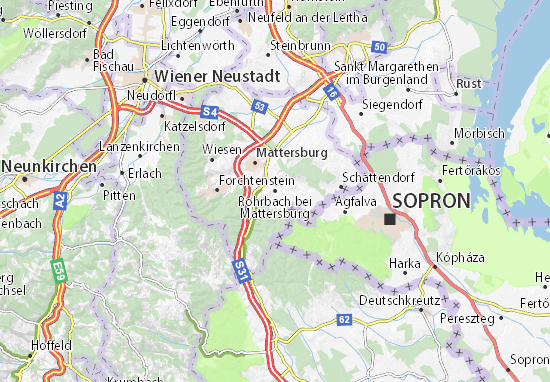 Karte Stadtplan Rohrbach bei Mattersburg
