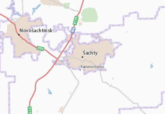 Karte Stadtplan Šachty