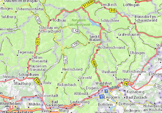 Karte Stadtplan Dachsberg