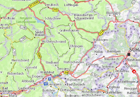 Ühlingen Map