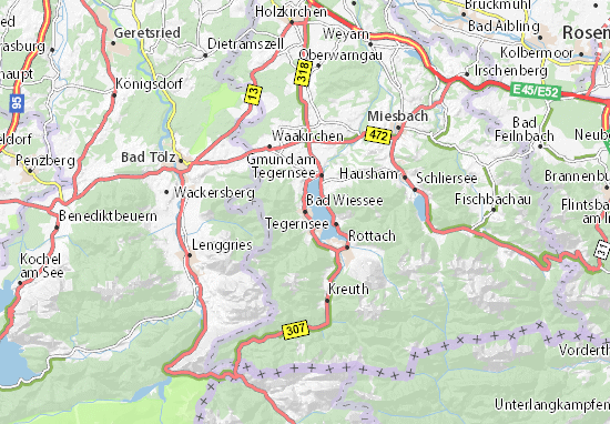 Karte Stadtplan Bad Wiessee