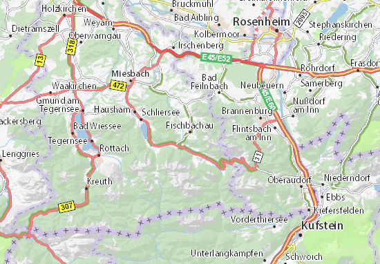 Karte Stadtplan Fischbachau