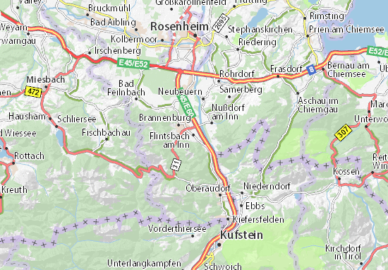 Karte Stadtplan Flintsbach am Inn