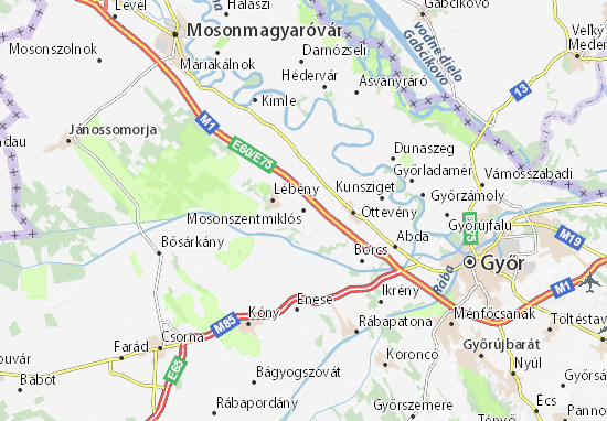 Karte Stadtplan Mosonszentmiklós