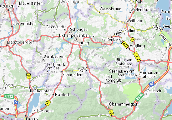 Karte Stadtplan Rottenbuch