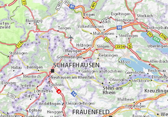 Karte Stadtplan Gottmadingen
