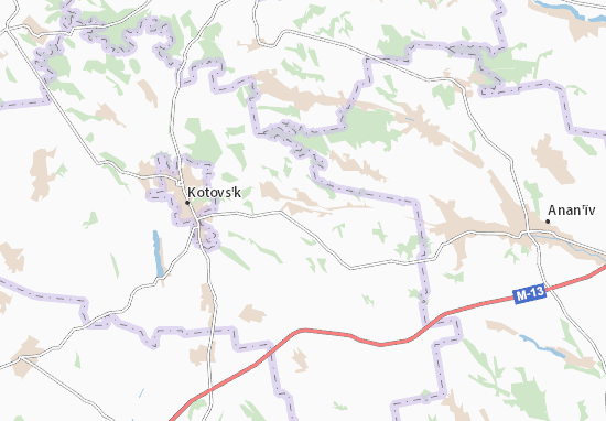 Karte Stadtplan Lypets&#x27;ke