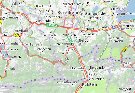 Karte Stadtplan Brannenburg