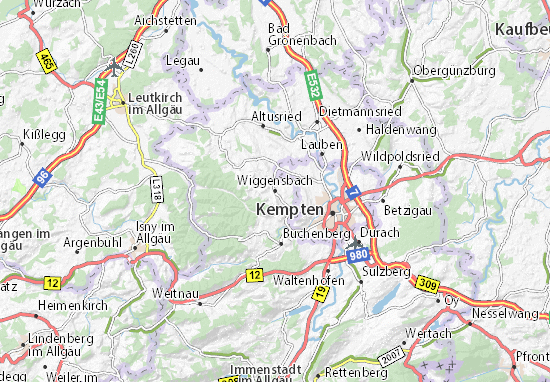 Karte Stadtplan Wiggensbach
