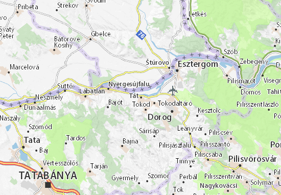 Karte Stadtplan Tát