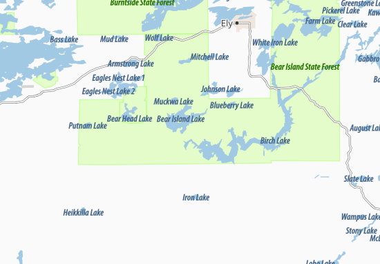 Karte Stadtplan Birch Lake