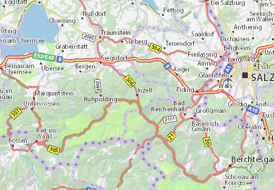 Karte Stadtplan Inzell