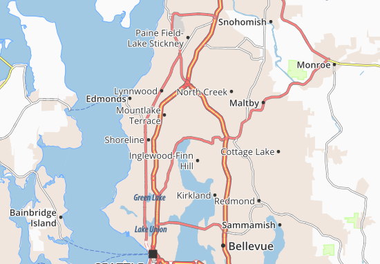 Karte Stadtplan Kenmore