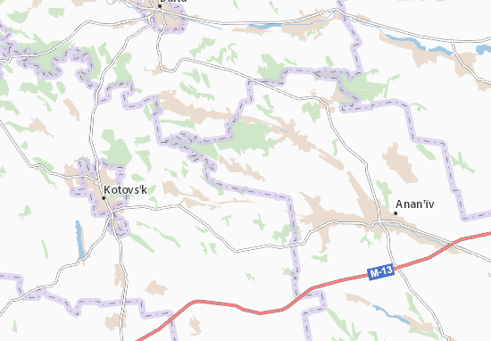 Karte Stadtplan Tochylove