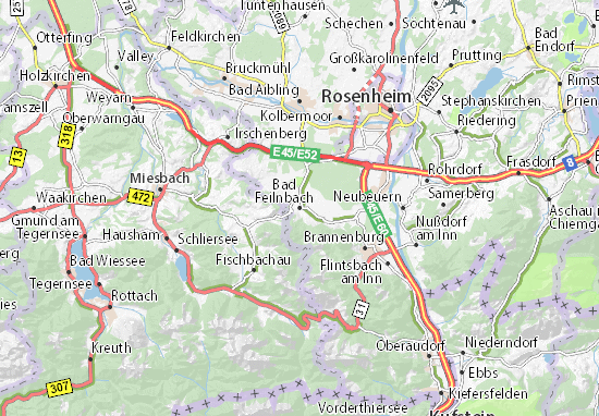 Karte Stadtplan Bad Feilnbach