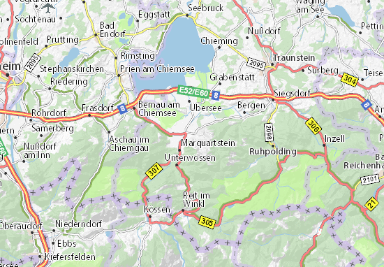 Karte Stadtplan Staudach