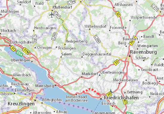 Karte Stadtplan Deggenhausertal