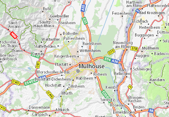 Mapa Sausheim