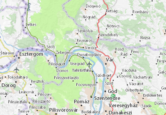 Karte Stadtplan Dunabogdány