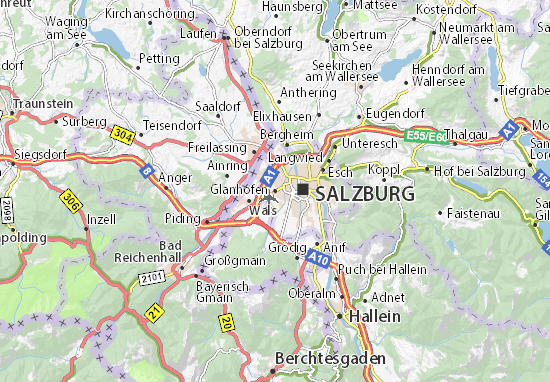 Mapa Glanhofen
