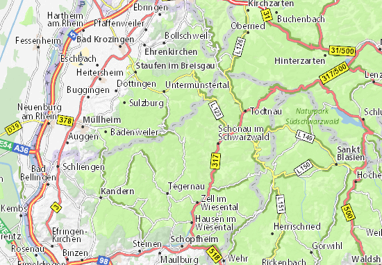 Mapa Oberböllen