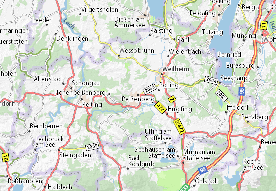 Karte Stadtplan Peißenberg