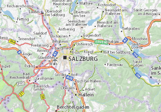 Karte Stadtplan Gaisberg