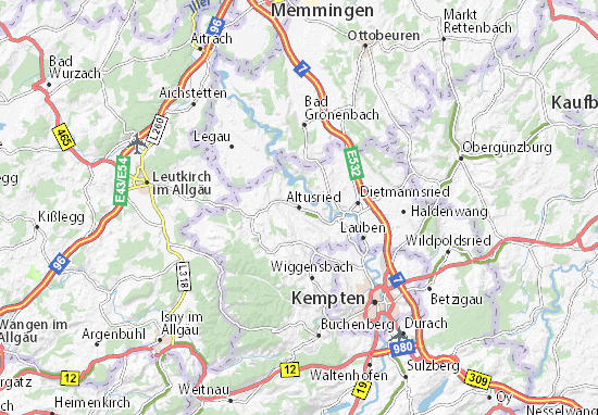 Karte Stadtplan Altusried