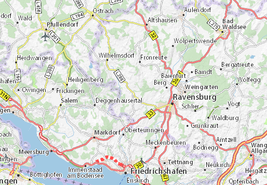 Karte Stadtplan Horgenzell