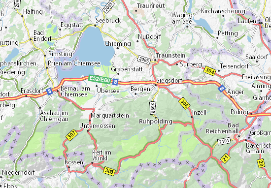 Karte Stadtplan Bergen