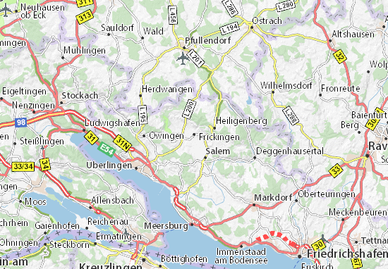 Karte Stadtplan Frickingen
