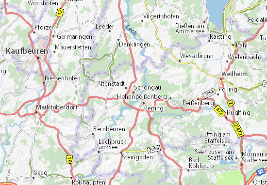 Karte Stadtplan Schongau
