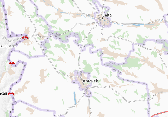 Karte Stadtplan Velykyi Fontan
