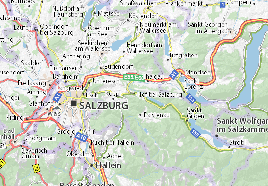 Karte Stadtplan Hof bei Salzburg