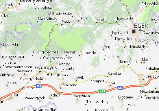 Karte Stadtplan Domoszló