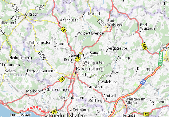 Karte Stadtplan Baienfurt