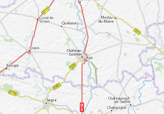 Karte Stadtplan Château-Gontier