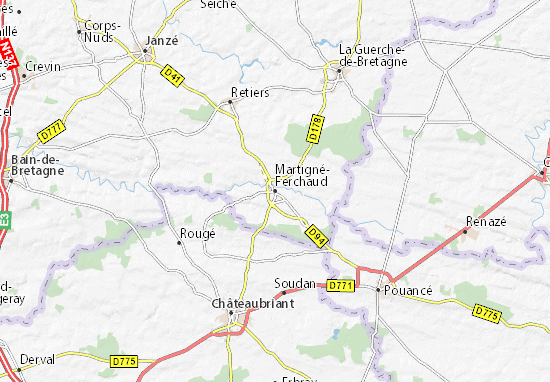 Martigné-Ferchaud Map