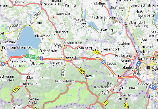 Karte Stadtplan Bergen-Holzhausen