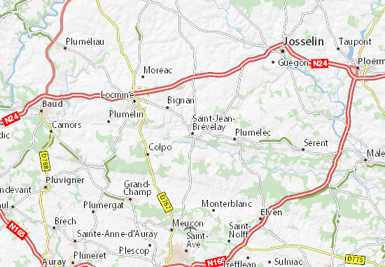 Saint-Jean-Brévelay Map