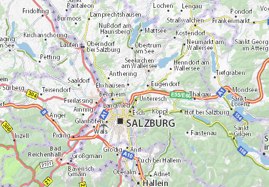 Karte Stadtplan Hallwang
